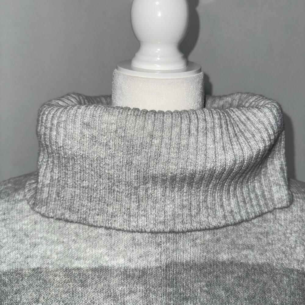 Loft Women XS Sweater Colorblock Pocket Poncho Oversized Mock Turtle Autumn Cozy - Picture 4 of 9